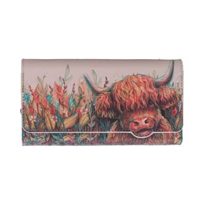 Highland Cow Embossed Purse 18.5cm