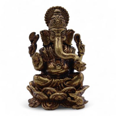 Brass Miniature Gods - Ganesha (52gms)  - 49mm