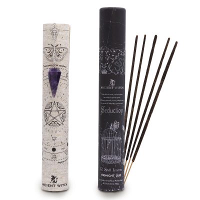 Ancient Witch Spell Incense - Seduction - Amethyst Pendulum