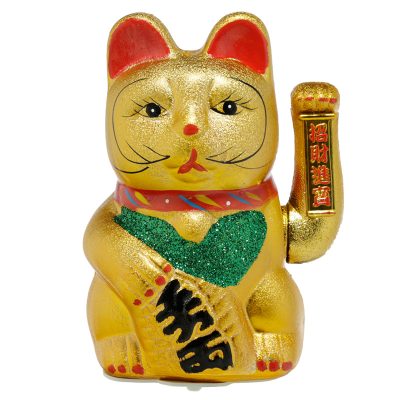 Decorative Waving Maneki Neko Ceramic Cat 21cm