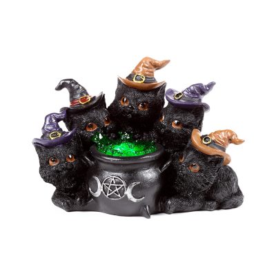 Witches LED Cat - Bubbling Cauldron