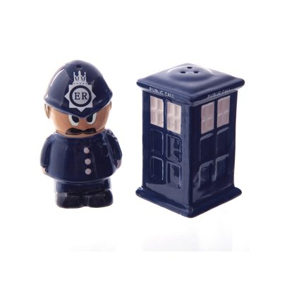 Ceramic Salt & Pepper Set - Police Box & Policeman